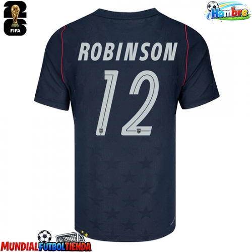 Camiseta Estados Unidos Miles Robinson #12 Segunda Equipación Replica Mundial 2026 mangas cortas